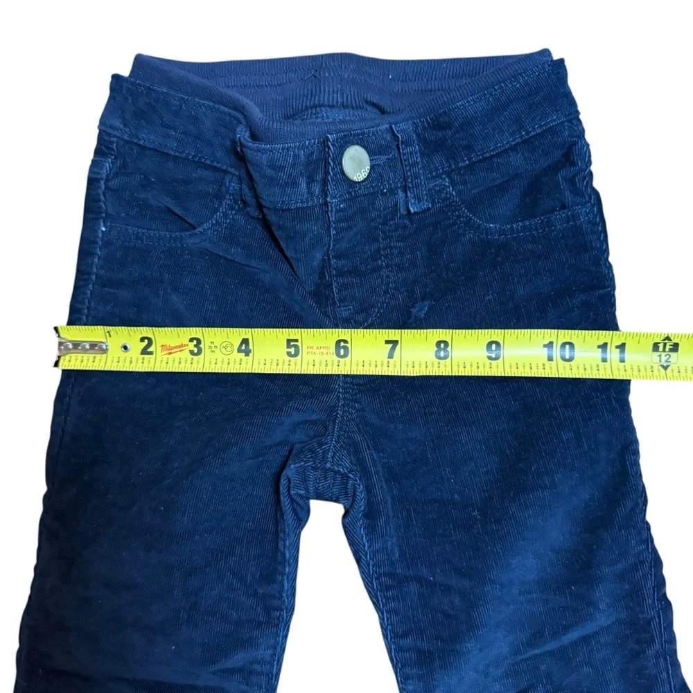 Gap Kids Girls Navy Blue Corduroy Pants Polka Dot Lined Size 4 Years